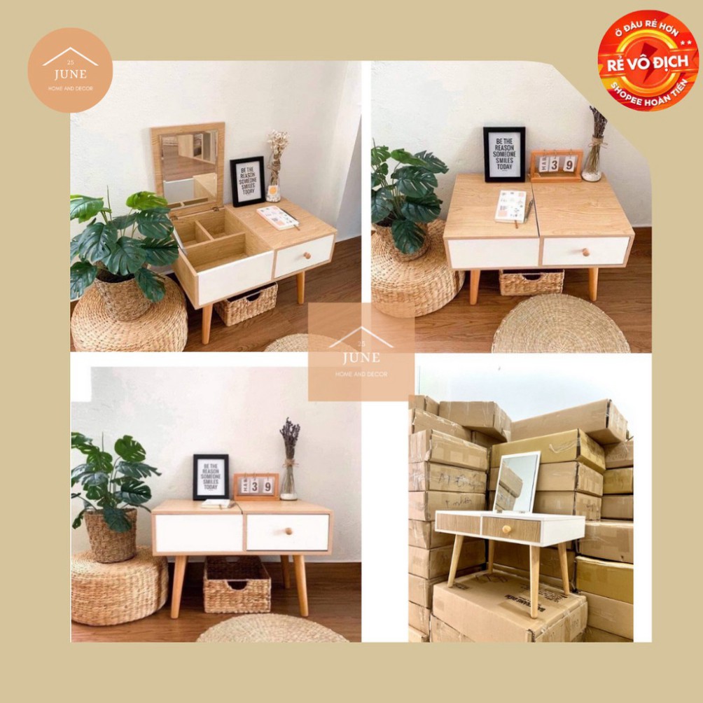 Bàn Trang Điểm Bàn Phấn Có Gương Gỗ MDF Cao Cấp Chịu Lực Cao _ Giá tốt, Uy Tín tại Shop Linh Giang