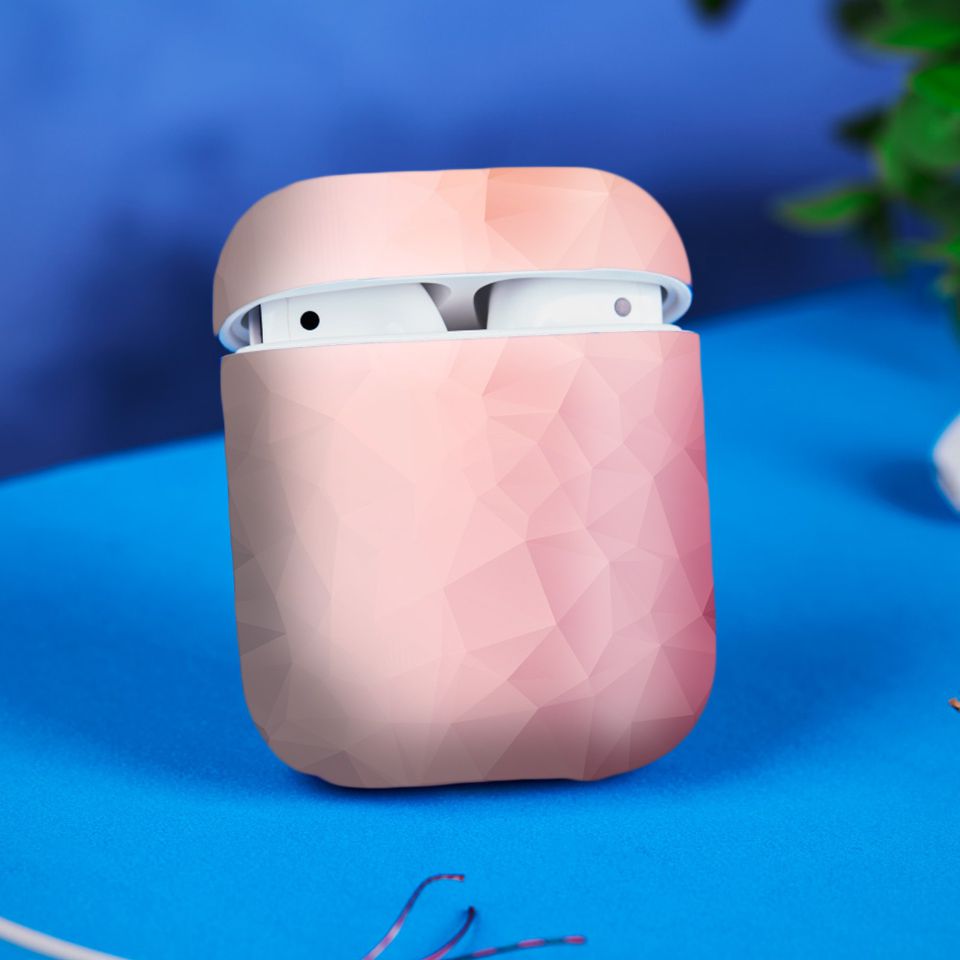 Miếng dán skin chống bẩn cho tai nghe AirPods in hình Vân kim cương - BG0049 (bản không dây 1 và 2