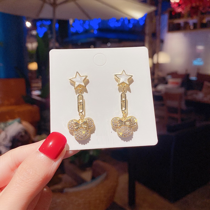Bông tai con gấu xinh - bông tai xinh - bông tai phong cách hàn quốc
