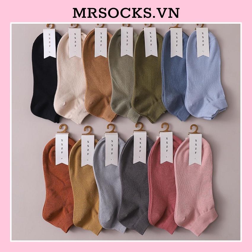 Vớ Trơn Ngắn Vintage Tất Thấp Basic Cotton Kháng Khuẩn Dành Cho Cả Nam Và Nữ 35-42 MRSOCKS VN068