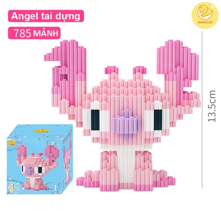 Lego 3D Stitch Size To 800 Mảnh - Đồ Chơi Lắp Ráp Mô Hình Nhân Vật Hoạt Hình Lilo &amp; Stitch