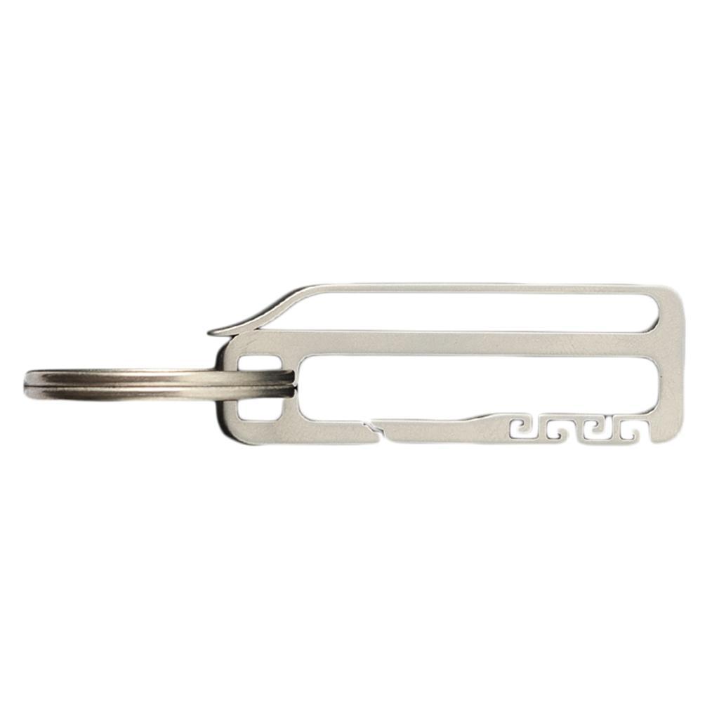 2-4pack Lightweight Titanium Keychain Waist Hanging Buckle Carabiner Silver