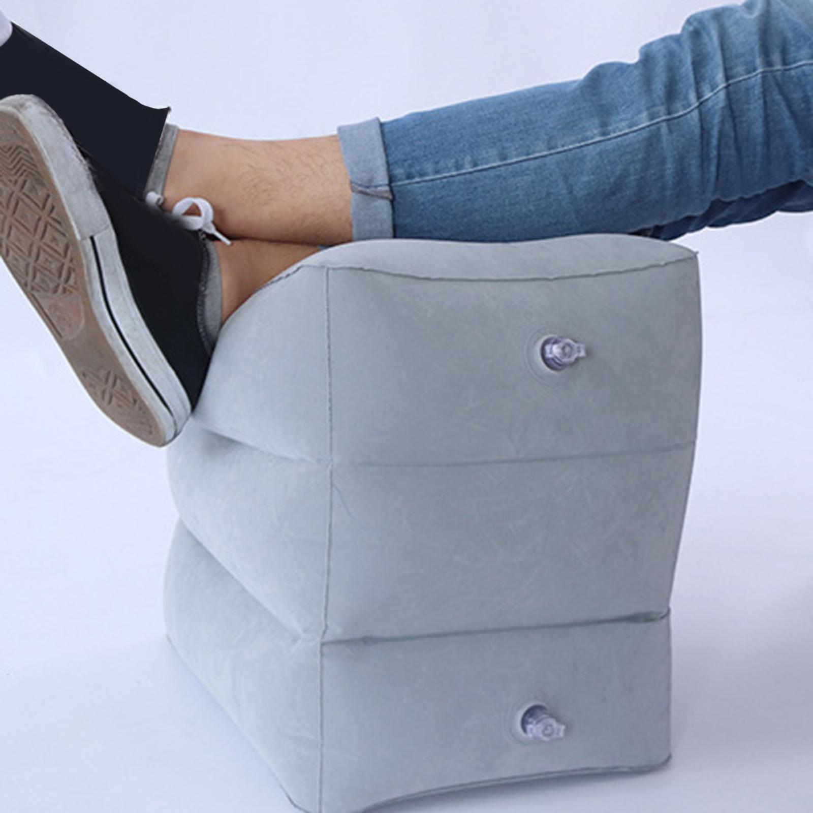 Inflatable Leg Foot Rest Foot Rest Pillow for Travel Accessory Flights Gray