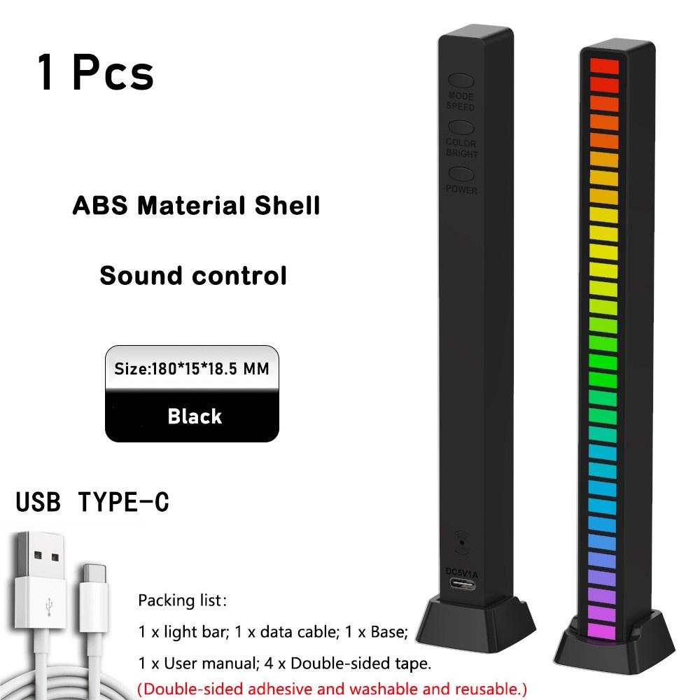 Đèn Led Rgb 32 Bit điều khiển bằng giọng nói nhiều màu sắc sáng tạo trang trí phòng/ xe ô tô/ chơi thể thao điện tử