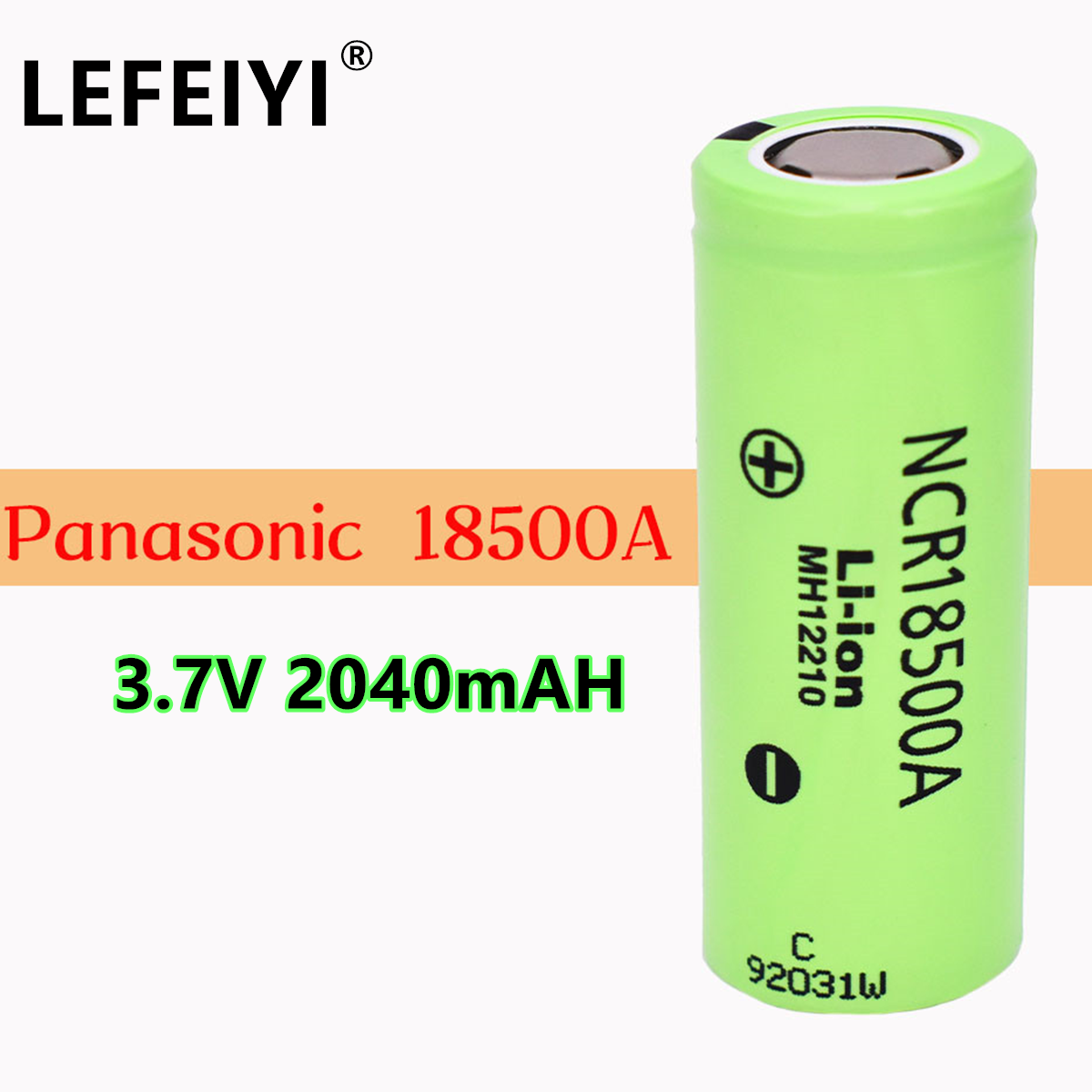 100% Nguyên Bản 3.7V 18500 2040Mah Pin Lithium Ion Cho Panasonic NCR18500A 3.6V Cho Đồ Chơi Đèn Pin Đèn Pin V. V. Điện Áp Danh Định: 3.7V