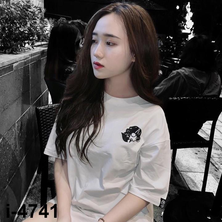 Áo Thun Nữ Tay Lỡ Giấu Quần Logo - I4741