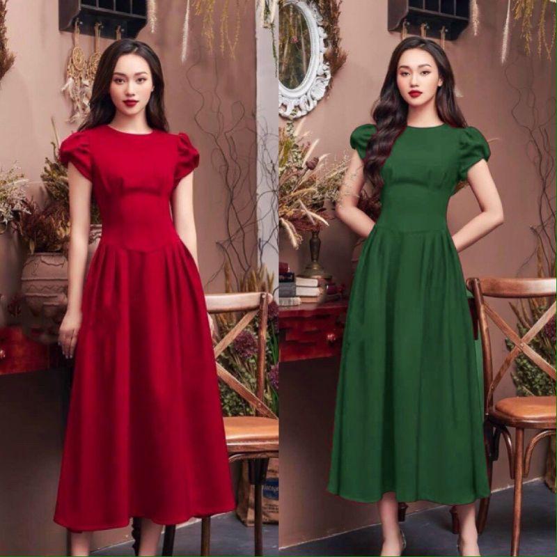 ĐẦM XOÈ TAY PHỒNG CỔ TRÒN