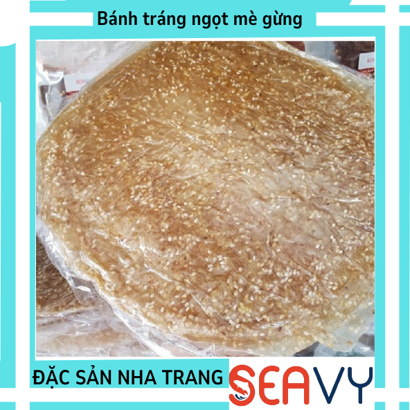 Đặc Sản Nha Trang-Bánh Tráng Cuốn Không Nhúng Nước Mè Gừng Dẻo Ngọt Loại Dày, Seavy Combo 3 Gói 250 Gram