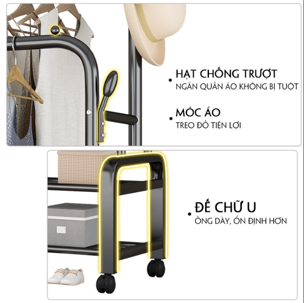 Giá treo quần áo kiểu hàn quốc nhiều chức năng