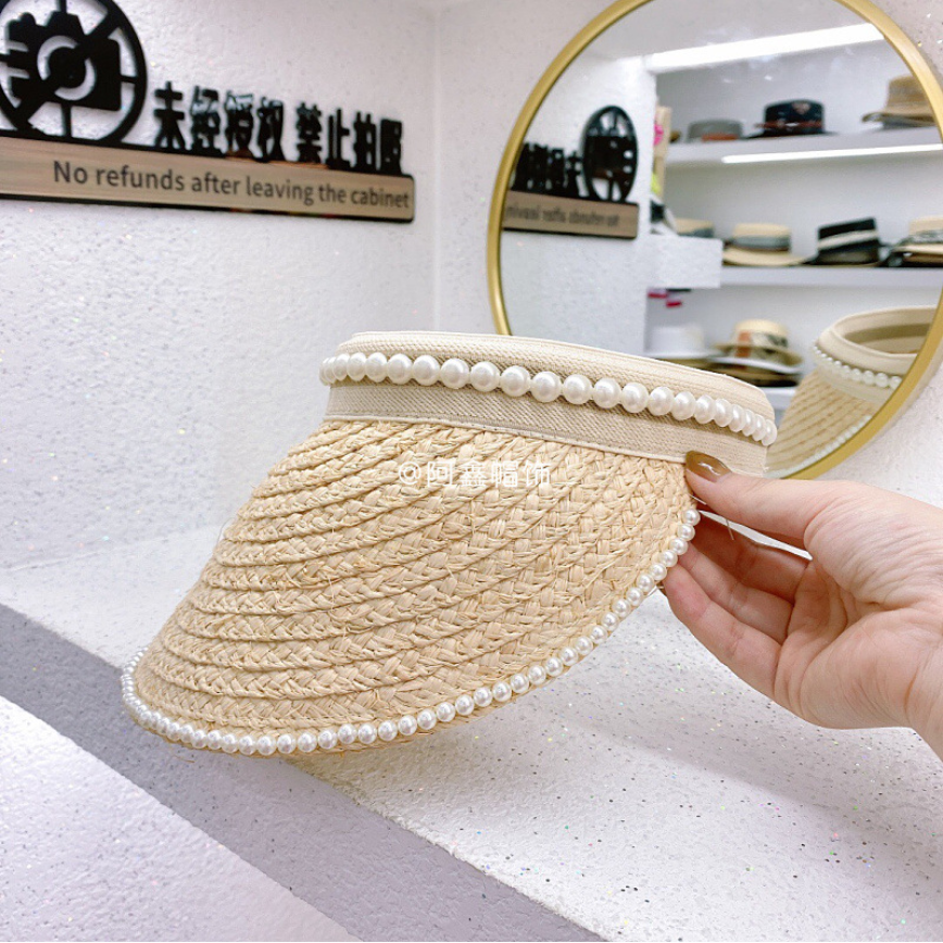 Mũ Cói Nửa Đầu Nữ Đan Rộng Vành MC54 Cá Tính Cao Cấp - Nón Nữ Tính Đi Biển, Đánh Tennis Chất Cói Chống Nắng