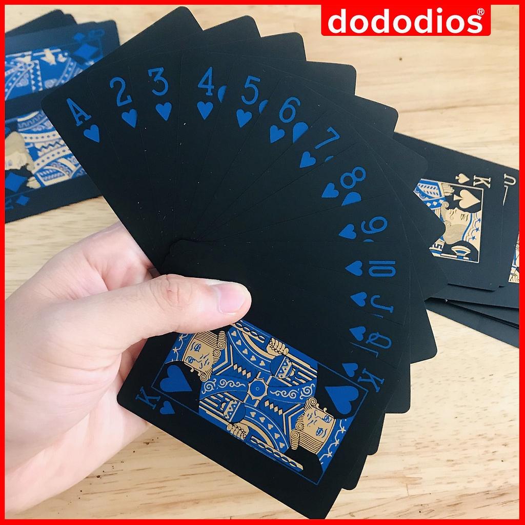 Bộ Bài Tây Đen Siêu Đẹp - Chất Liệu Nhựa PVC Chống Thấm Nước Siêu Bền - Chính hãng dododios -PVC Vàng