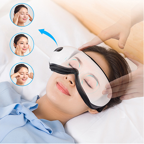 Máy massage mắt áp suất khí sưởi nóng Bluetooth Eye Care cải tiến mới (Tặng kèm 2 mặt nạ đắp mắt)