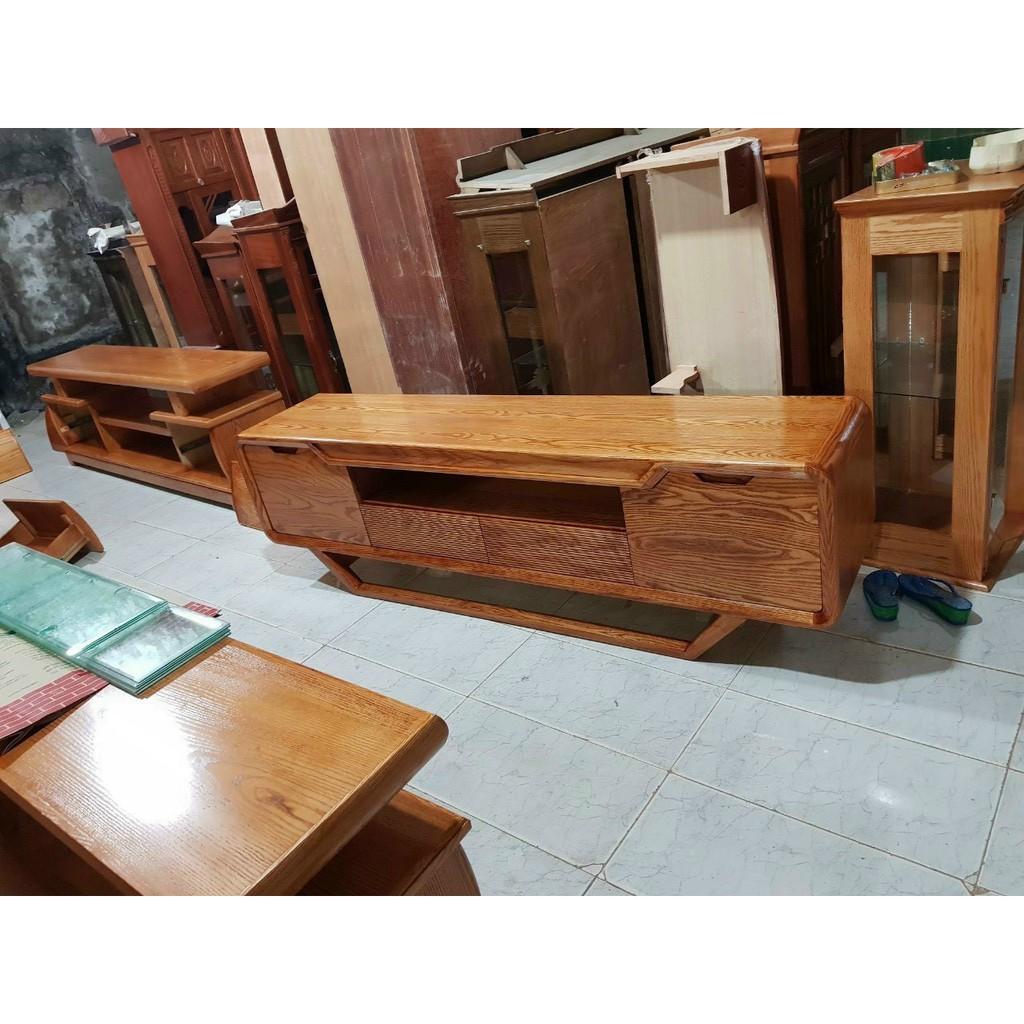 Kệ tivi chân quỳ gỗ Sồi Nga