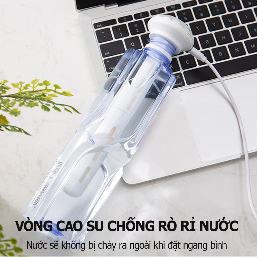 Máy phun sương tạo ẩm dùng cho phòng ngủ, văn phòng- không giới hạn kích cỡ bình chứa,công nghệ phun sương nano cho khuếch tán rộng và mịn( tặng thêm 2 cây lọc)- Hàng nhập khẩu