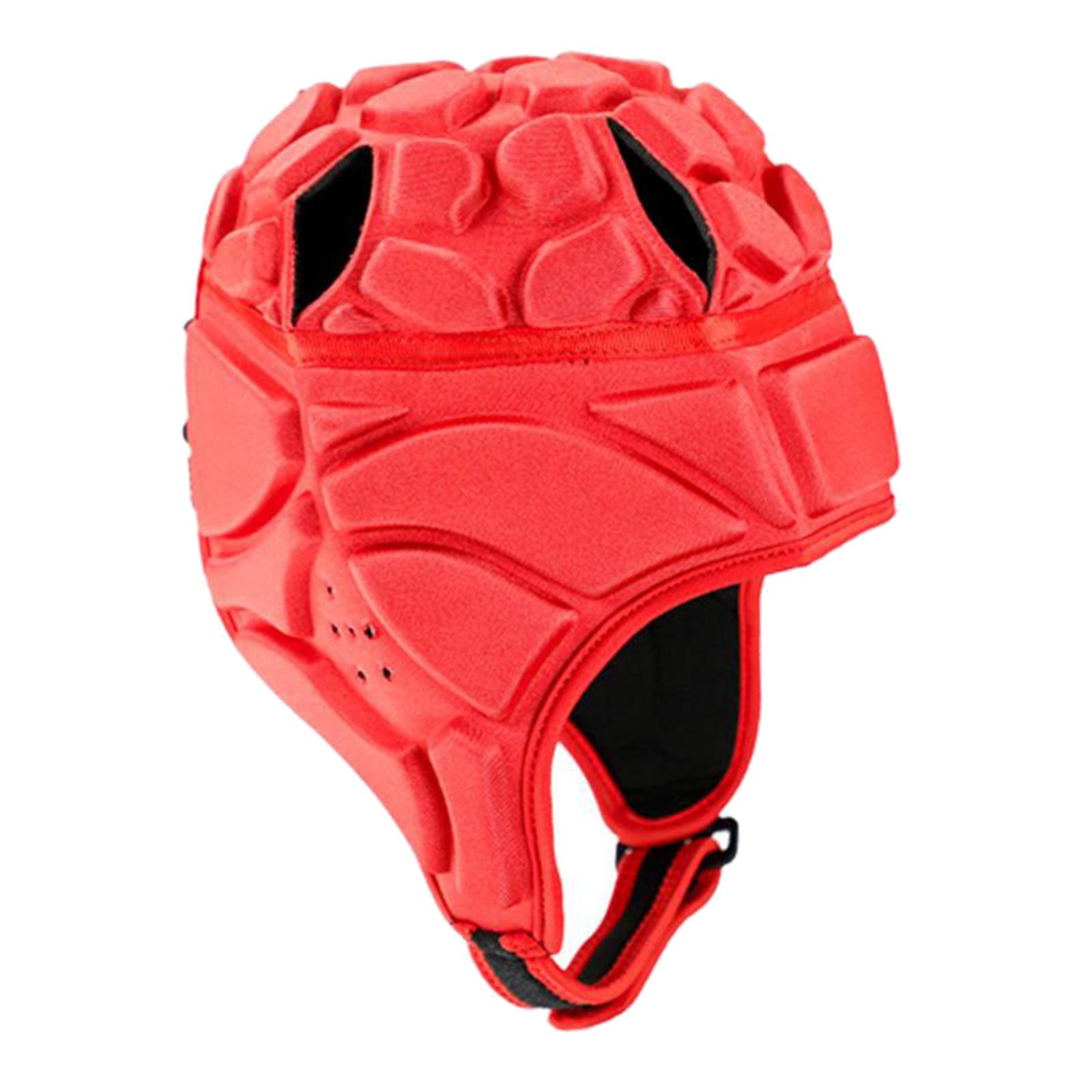 Rugby Helmet Headgear Scrum Cap Hockey Head Protector Protect Hat Red  S