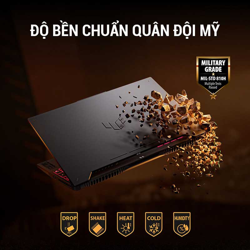 Laptop ASUS TUF Gaming A15 FA507NV-LP046W (Ryzen 7-7735HS | 8GB | 512GB | RTX 4060 8GB | 15.6-inch FHD 144Hz | Win 11| Jaeger Gray) - Hàng Chính Hãng - Bảo Hành 24 Tháng Tại Asus Việt Nam