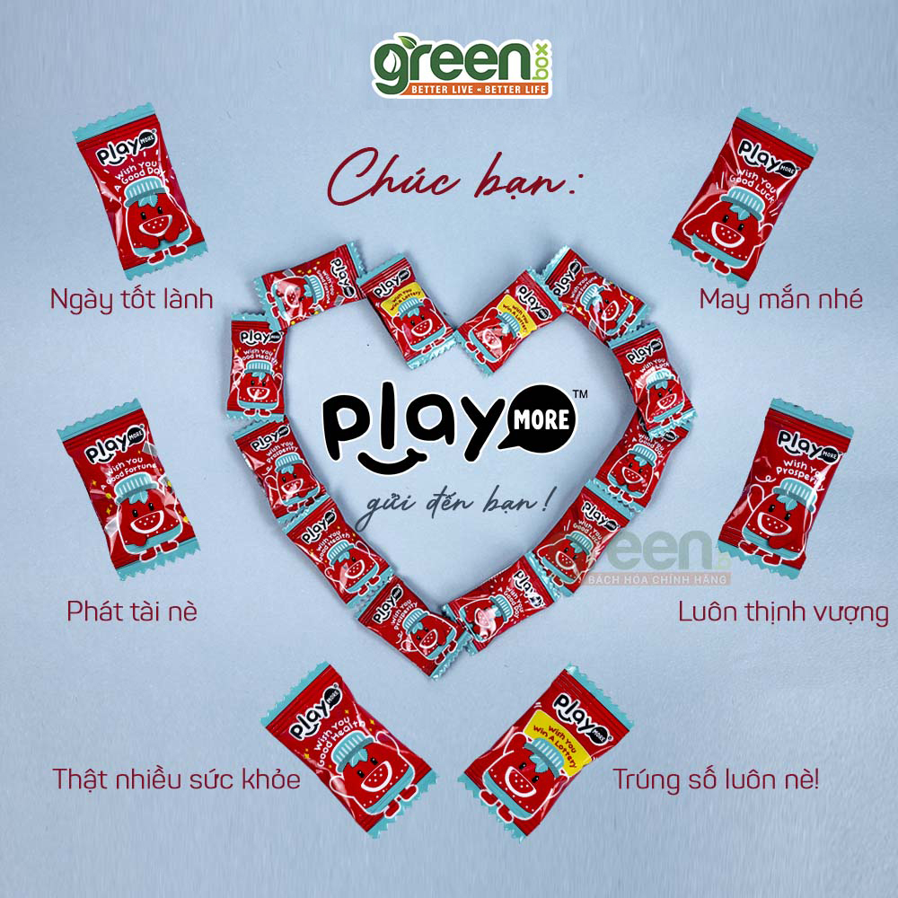 Kẹo không đường hương dưa hấu Playmore hũ 80g