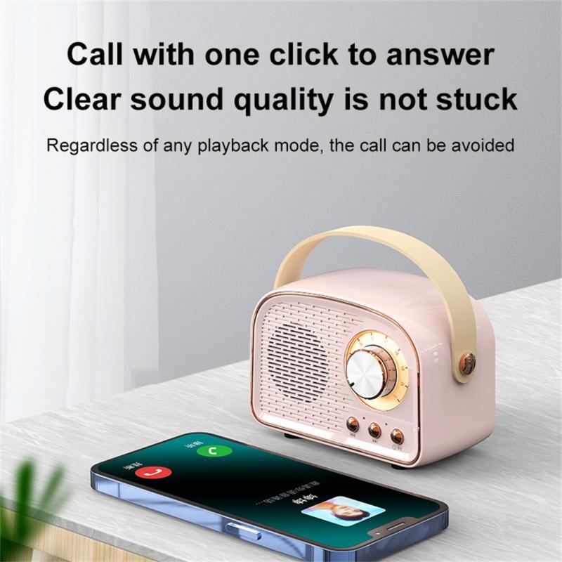 DW21 Retro Bluetooth Stereo Loa di động Hộp âm thanh Mini không dây Home Outdoor Loa nhỏ Loa Subwofer Music Radio màu: 01