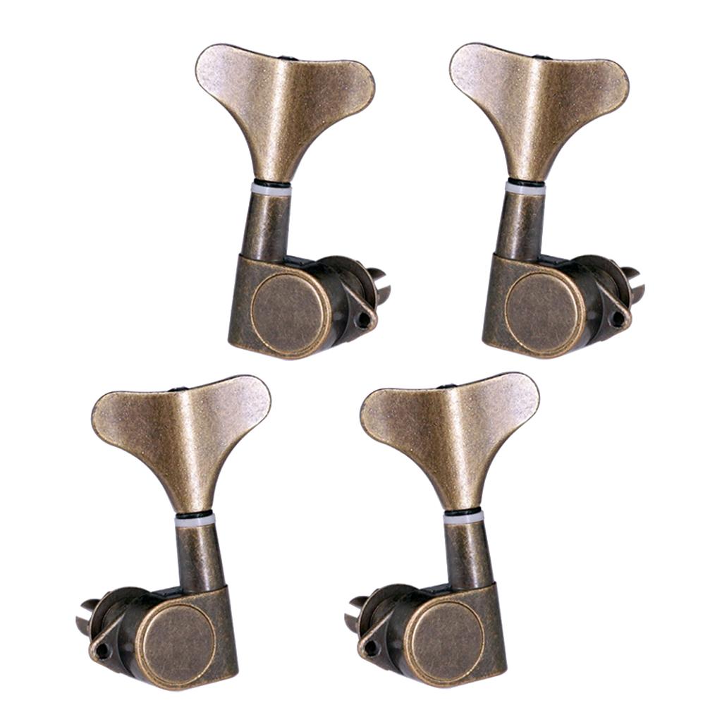 Đuôi Cá Nút Bass Dây Đàn Guitar Tuner Chốt Khóa Máy Đầu 2L2R Vàng Đồng