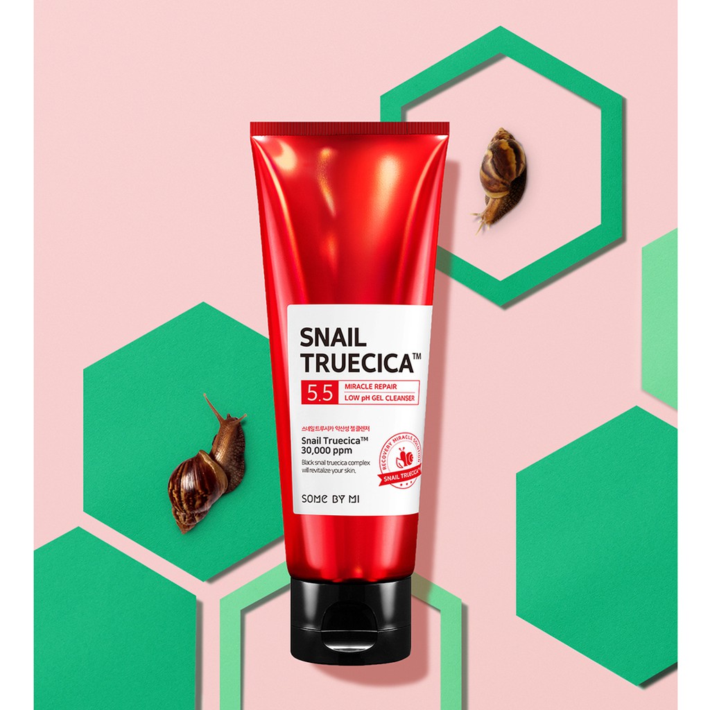 Bộ 4 sản phẩm dưỡng phục hồi da, cải thiện sẹo lõm Some By Mi Snail Truecica Miracle Repair