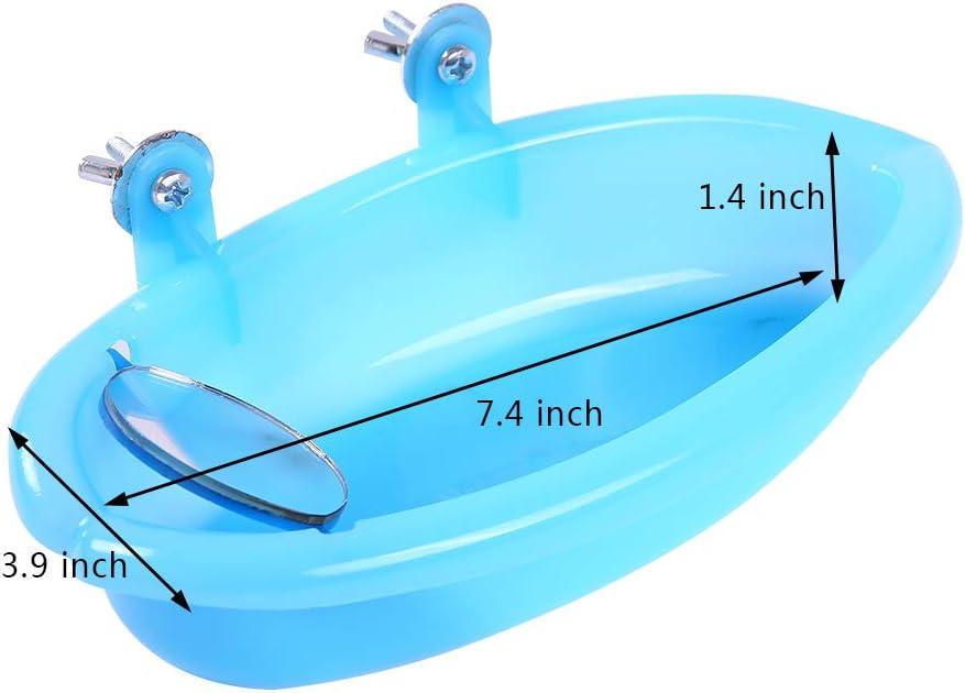 Tắm chim với gương cho g, phụ kiện tắm chim vẹt-2pcs