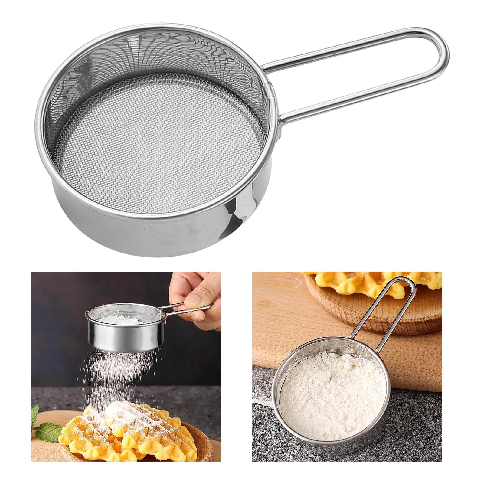 Stainless Steel Flour Sifter Mini Multipurpose Oil Strainer for Flour Coffee