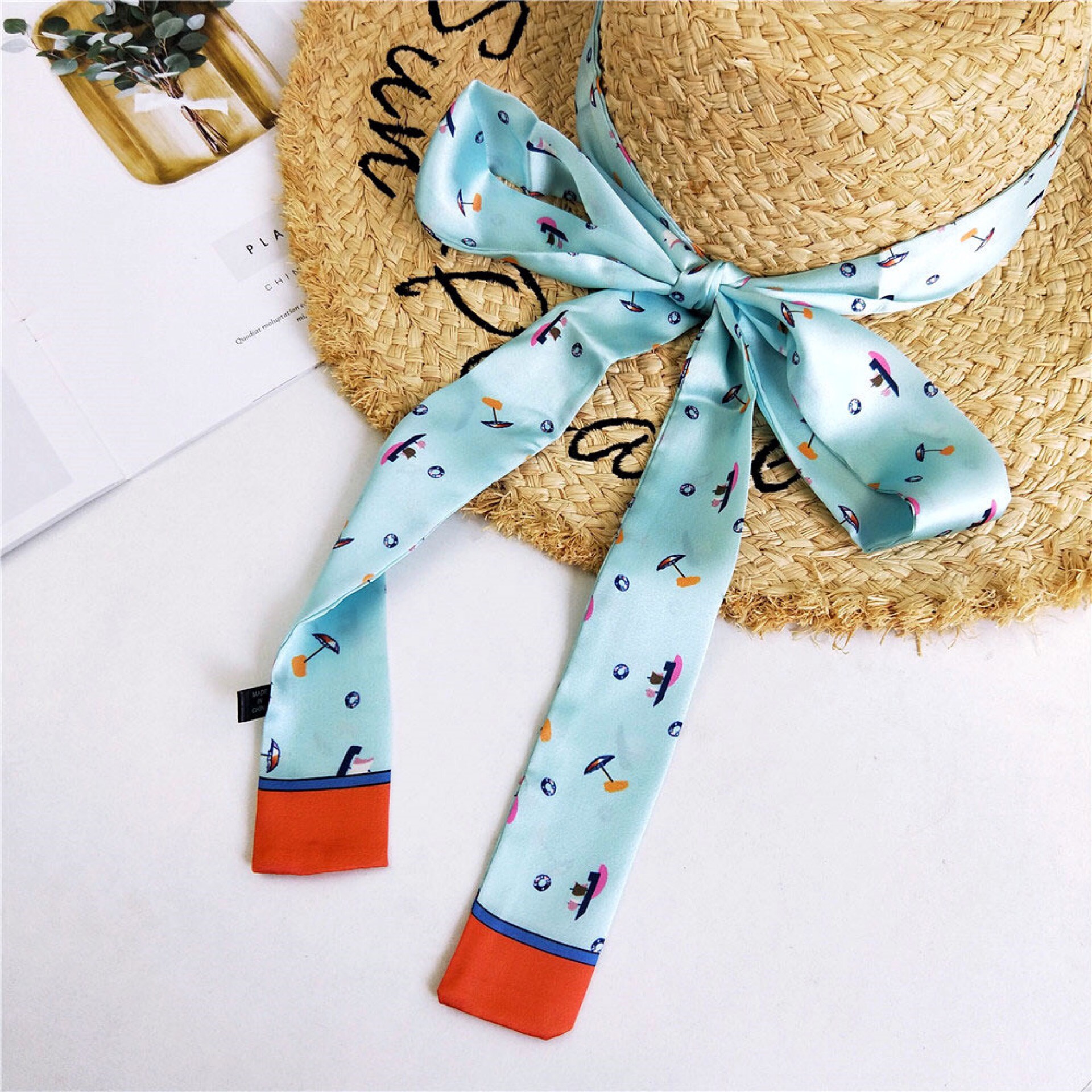Khăn quấn tóc quấn túi xách làm thắt lưng cực dài size 195x4cm