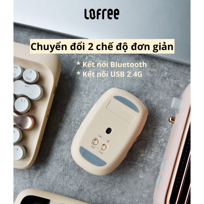 Chuột Bluetooth không dây Lofree Milk Tea (Limited Edition) - Hàng Chính Hãng