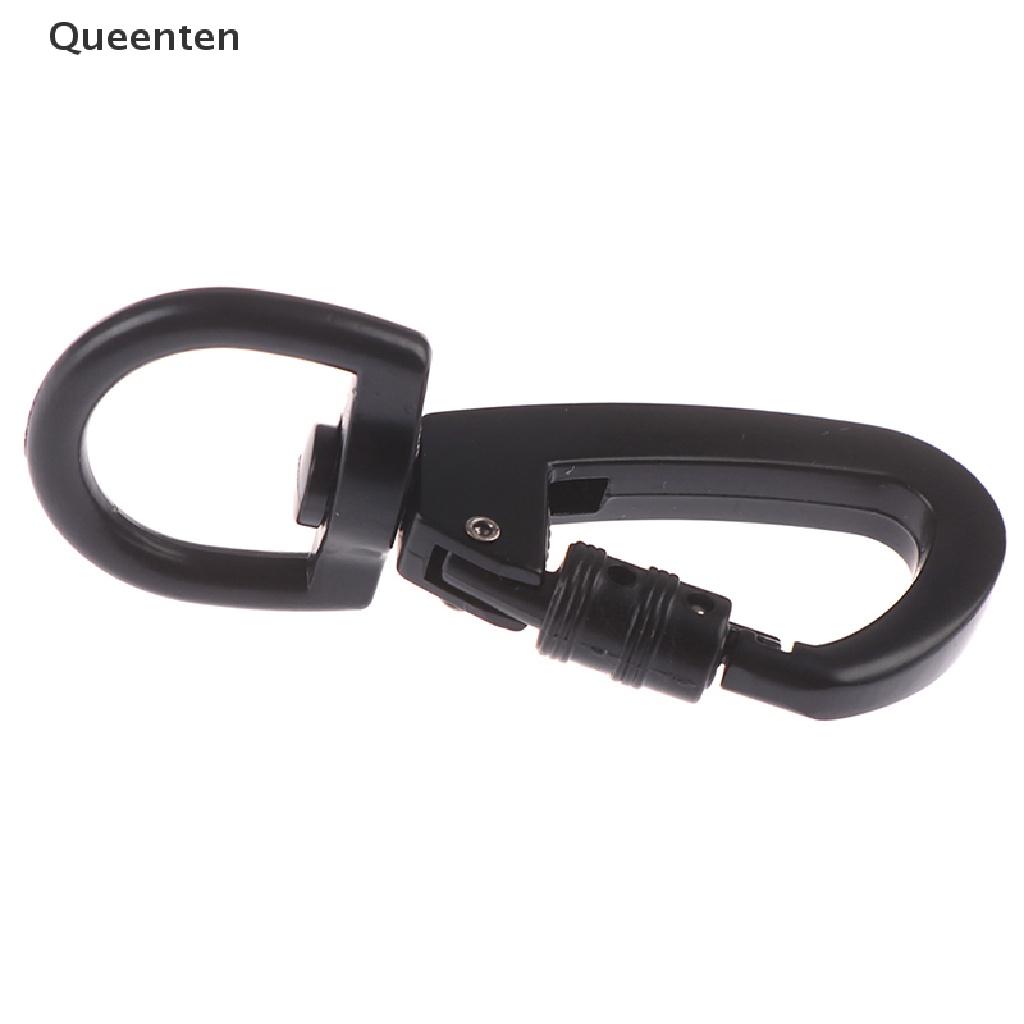 Queenten 1PC Outdoor D-type Buckle Auto Locking Carabiner With Swivel Rotating Ring QT