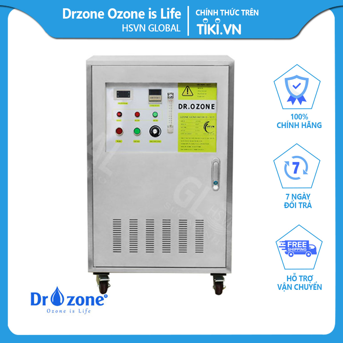 Máy Ozone công nghiệp khử trùng nước đóng chai Dr.Ozone D15S - Hàng chính hãng