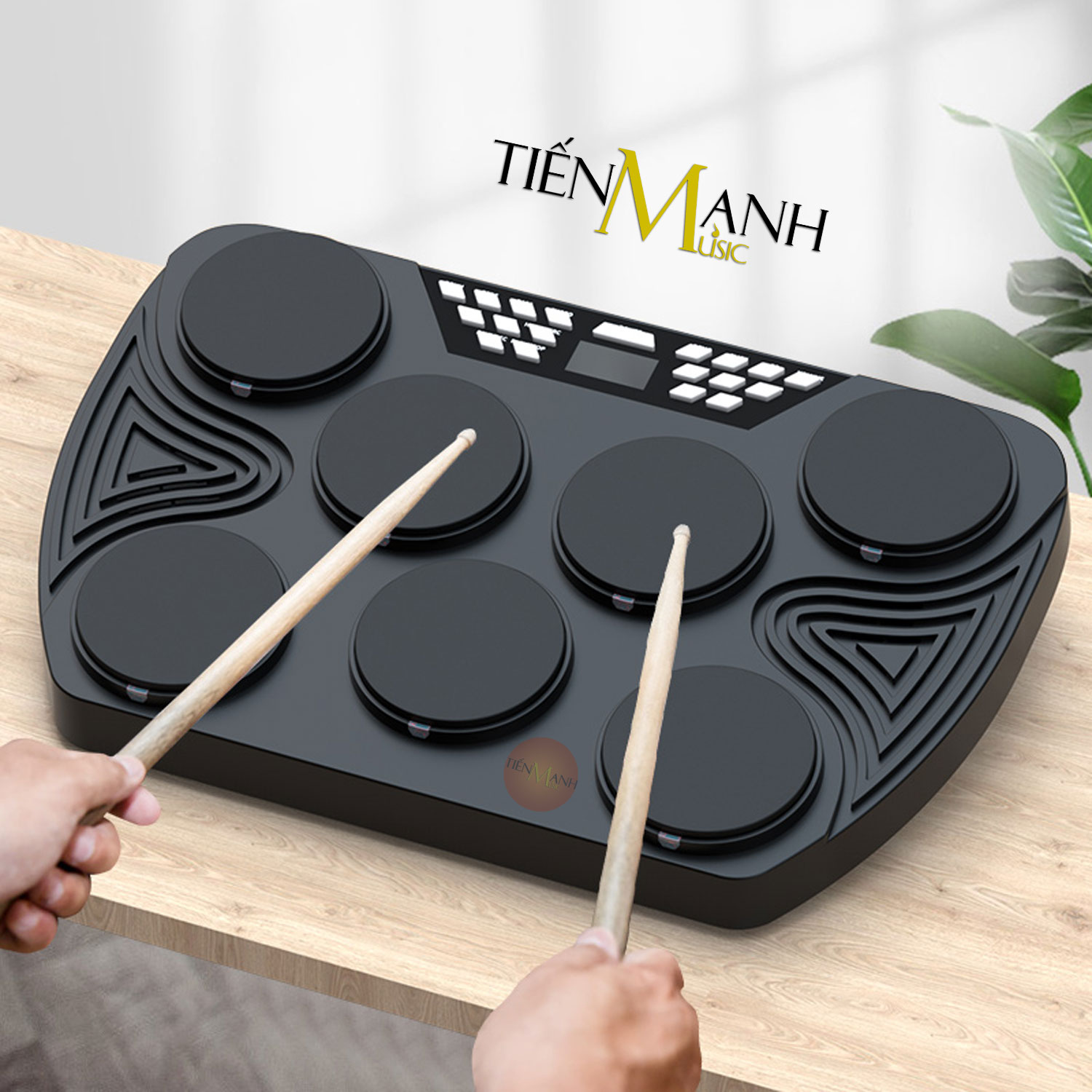 [Bluetooth] Bộ Trống Điện Tử Konix ED01 7 Mặt Ultra-Portable 7-Pad Electronic Digital Drum Kit ED1 Hàng Chính Hãng - Kèm Móng Gẩy DreamMaker