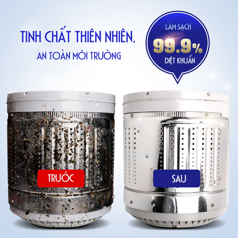 COMBO 6 VIÊN TẨY VỆ SINH MÁY GIẶT THẾ HỆ MỚI - MẠNH HƠN, NHANH HƠN VÀ DIỆT KHUẨN LÊN ĐẾN 99%