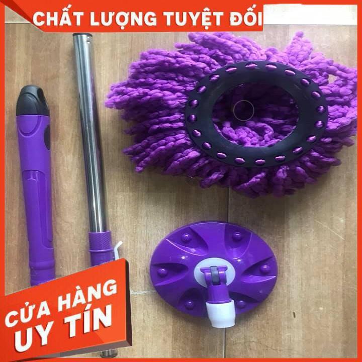 Bộ cán chổi lau nhà kèm bông lau , Bộ lau nhà san hô siêu sạch