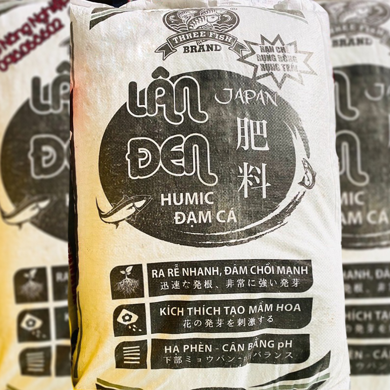 Phân bón Lân đen Humic Đạm Cá Nhật Bản | Tốt cho tất cả các loại cây trồng (50kg)