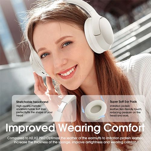 Tai nghe chụp tai Bluetooth QCY H2 Pro BH23H2B - Hàng chính hãng