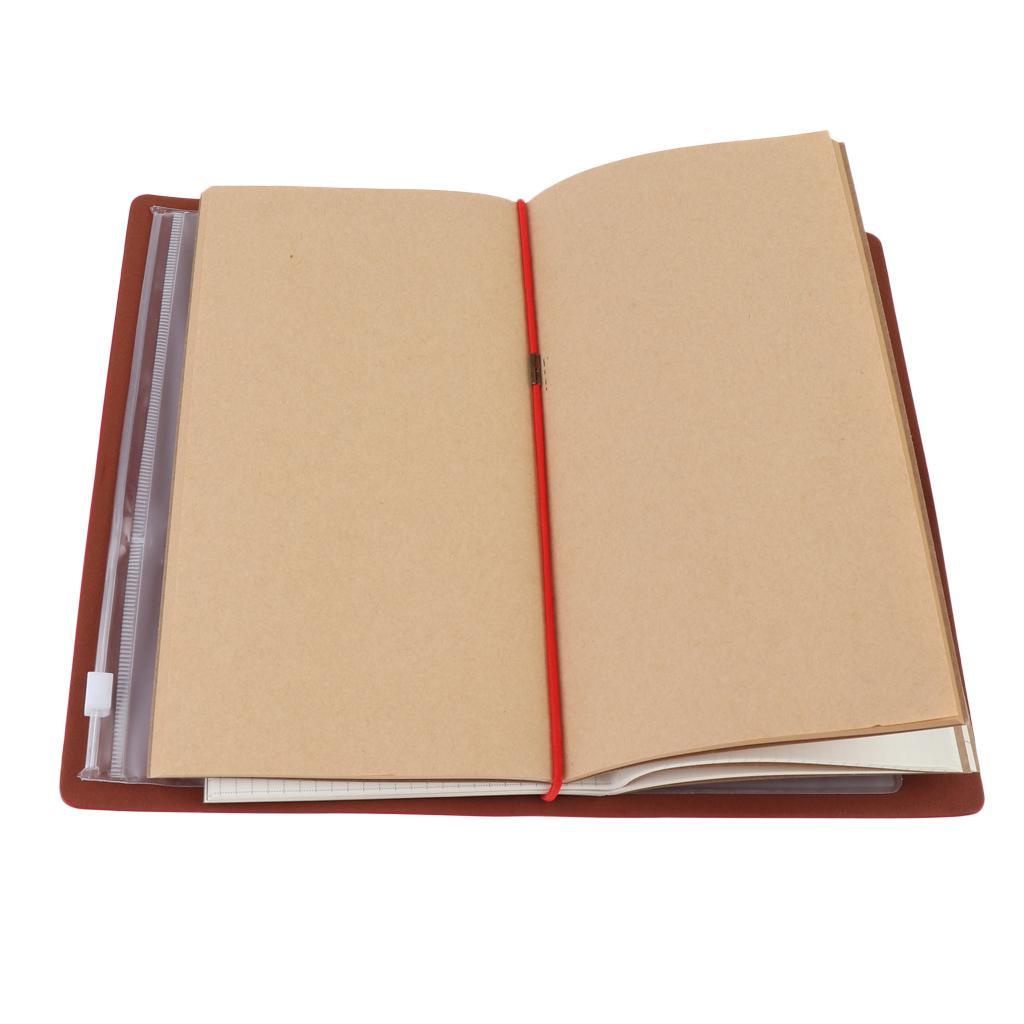 A6 Portable Travel Diary Notebook Journal Leather Handbook