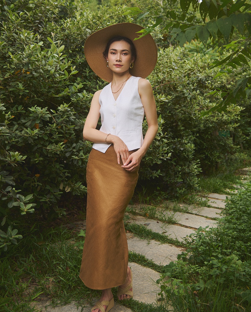 Váy Linen Suông Mộc SKI047 thời trang thiết kế Hity