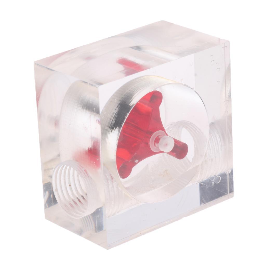 Acrylic flow Meter Indicator G1/4 Threaded For Liquid Water Cooling 2Ways