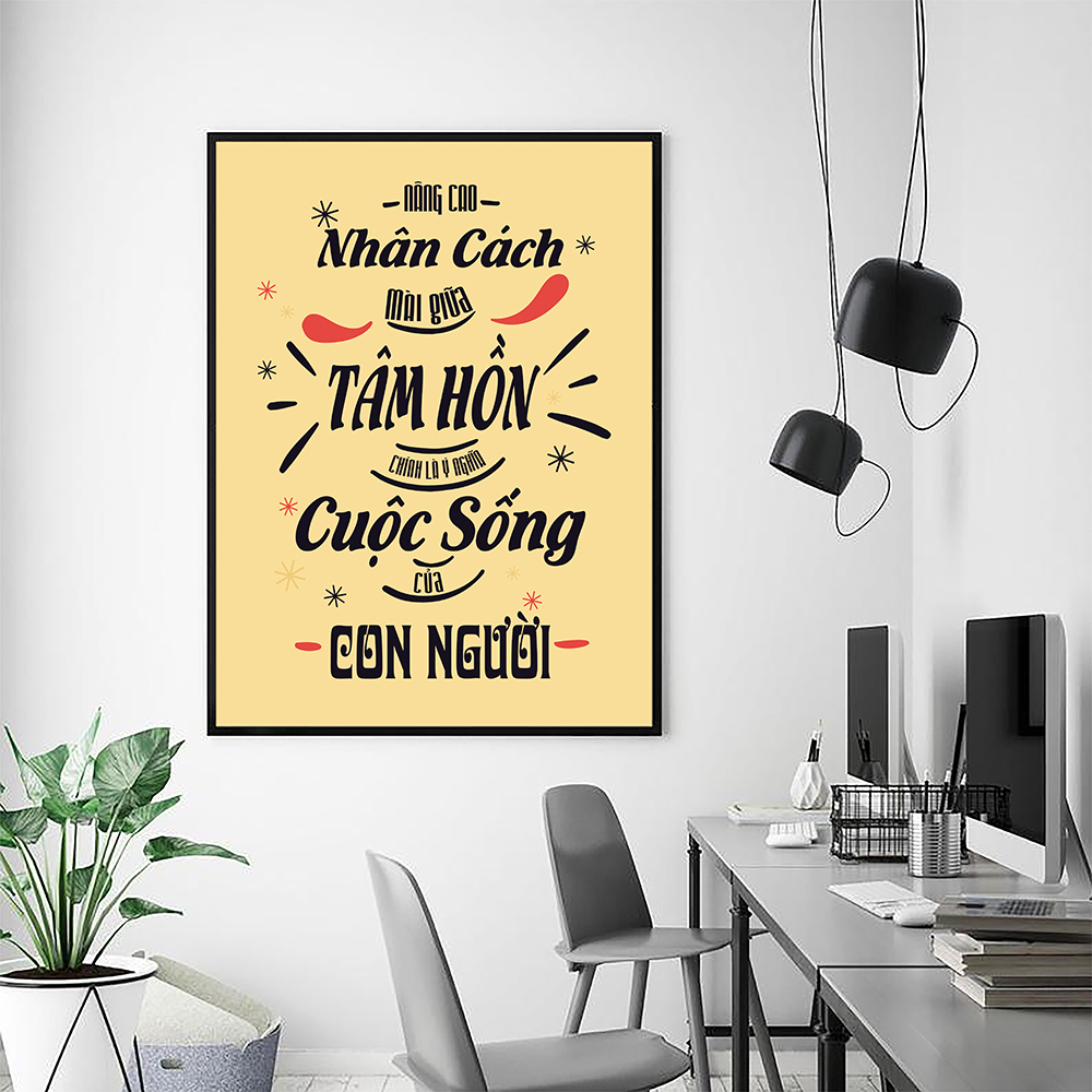Tranh động lực Nâng cao nhân cách, mài giũa tâm hồn-Model: AZ1-0319