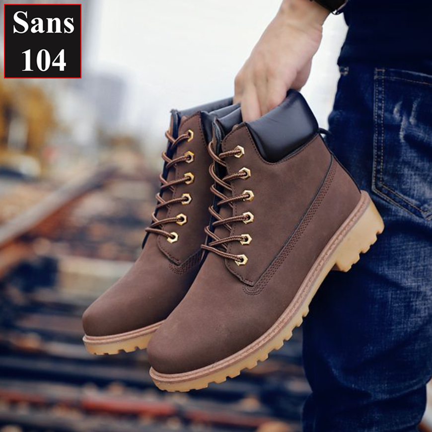 Boot nam martin Sans104 giầy cao cổ boost vàng đen nâu bigsize to 43 44 45 46 độn đế 6cm big size đẹp hàn quốc cao cấp