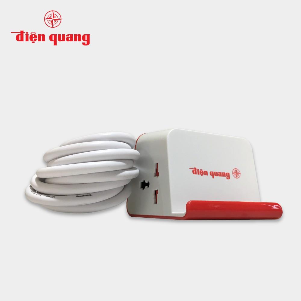 Ổ cắm Điện Quang ĐQ ESK 2WR 23-3U (2 lỗ 3 chấu, 3 USB, dây dài 2m, màu trắng đỏ)