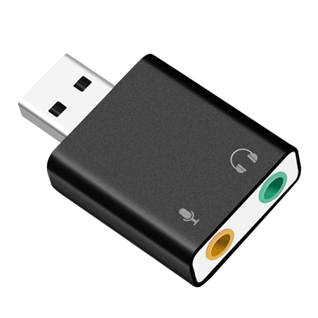 USB 2.0 Virtual 7.1 Channel Audio Sound Card Adapter For Laptop PC