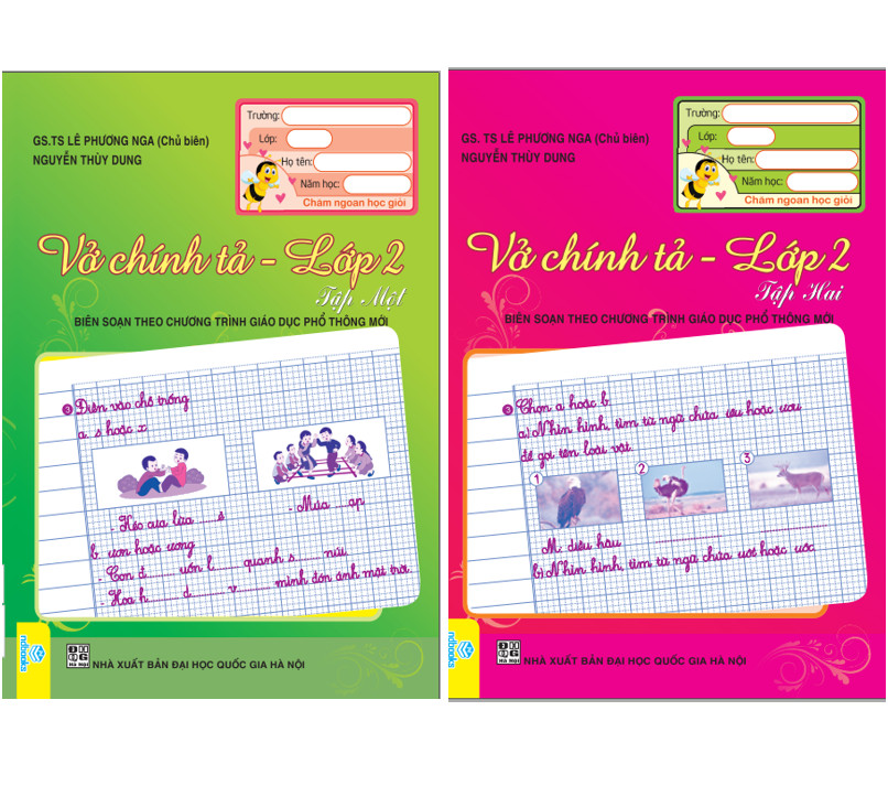 Sách - Combo 2 cuốn Vở Chính Tả Lớp 2 - ndbooks