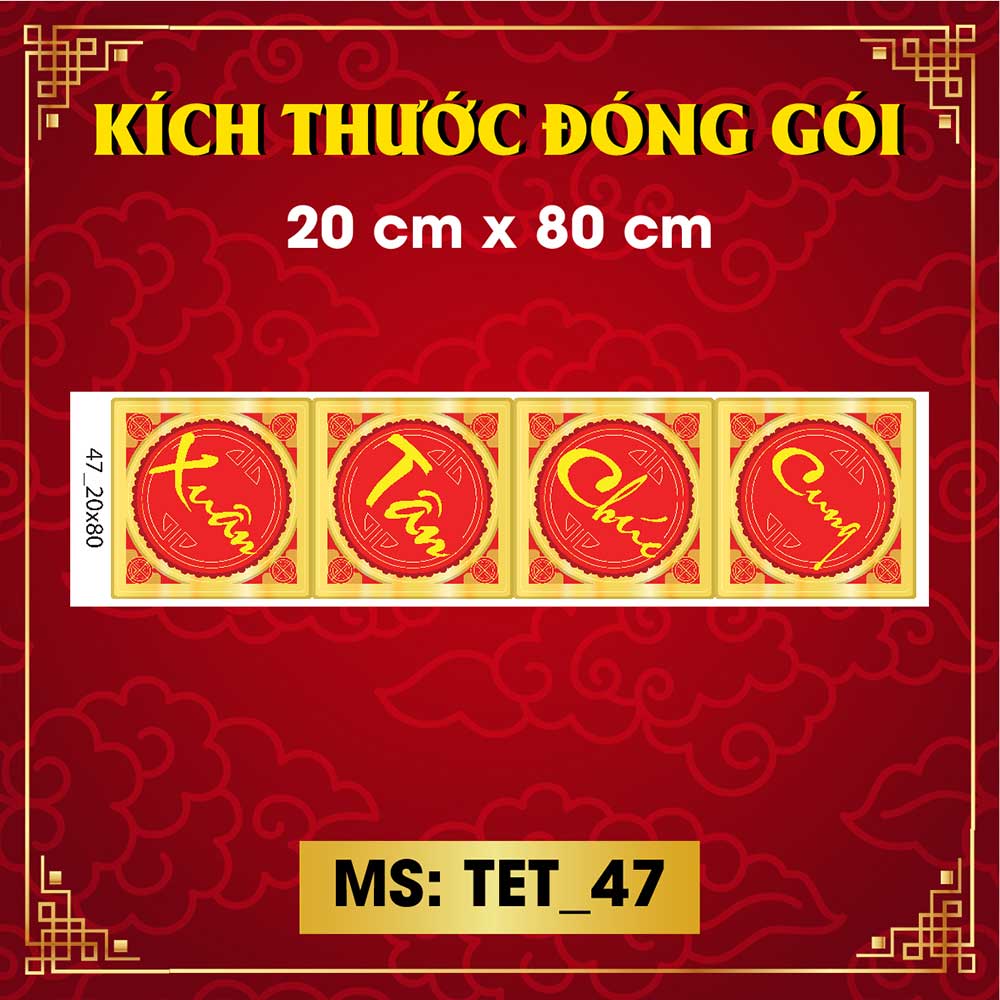 Decal trang trí tết combo số 4
