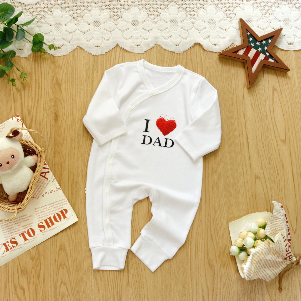 (3-10kg) Body Dài Chất Cotton Mềm Mại, Co Giãn, Thấm Hút Tốt - Bunnybaby