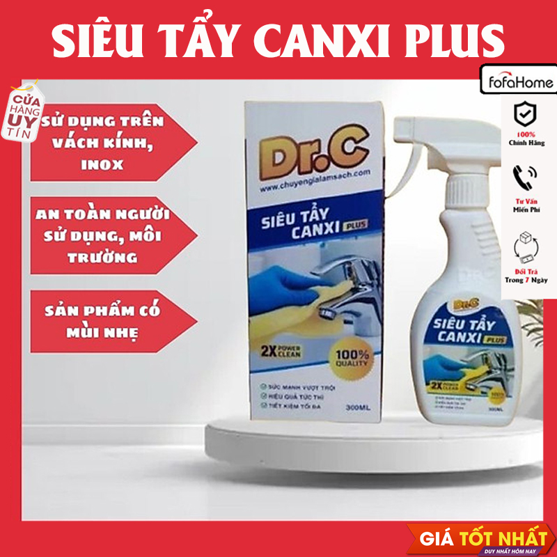 Chai Xịt Làm Sạch Nhà Tắm Siêu Tẩy Cặn Canxi Nhà Tắm, Tẩy Sạch Vòi Inox, Đốm Nước Trên Vách Kính, Bồn Sứ Dung Tích 300ml