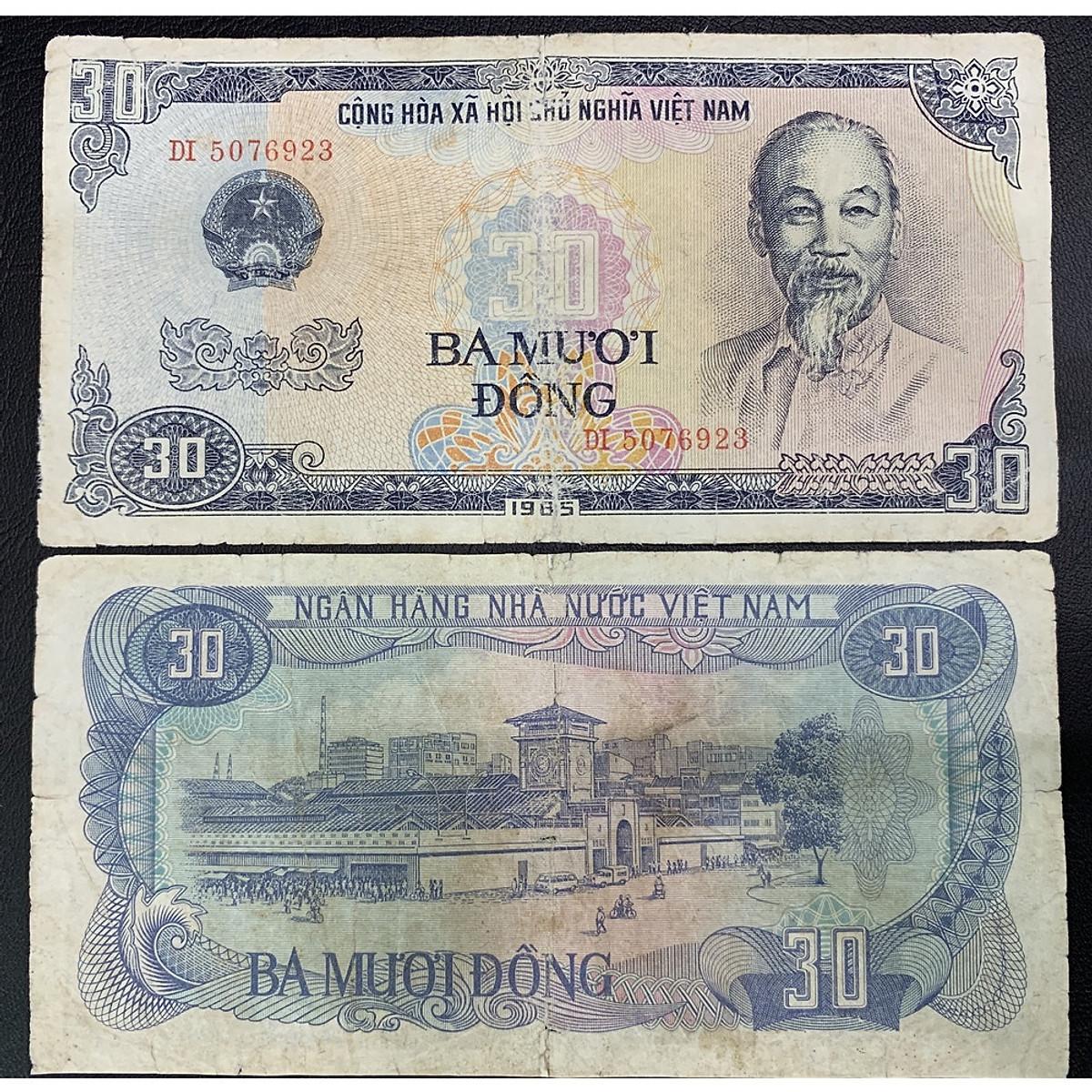 Tờ 30 đồng 1985 chợ Bến Thành , tiền thời bao cấp