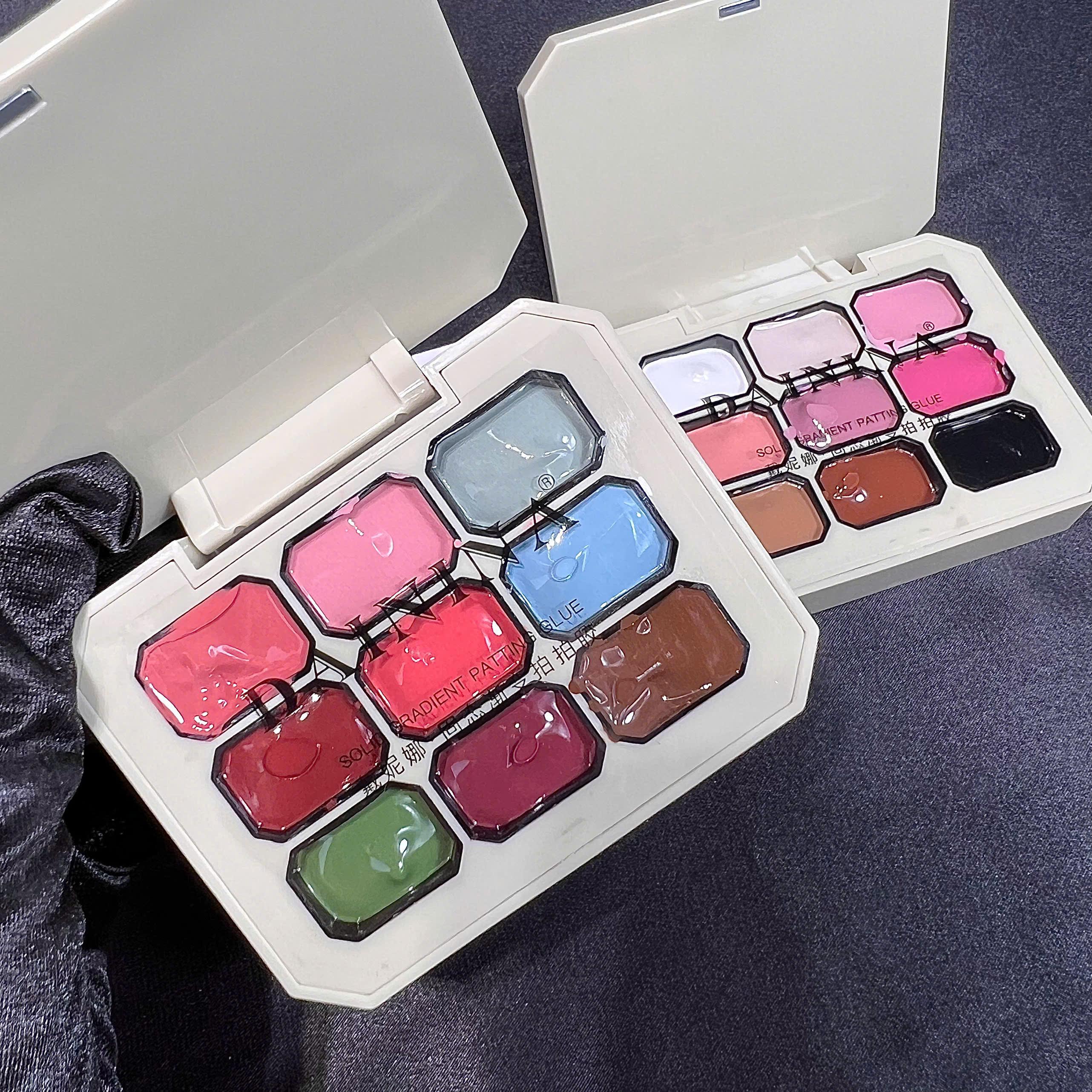 Gel Dặm Ombre Dainina 9 Màu Trẻ Trung Làm Nail Hàn Quốc, Sơn Gel Dặm Nén Ombre Vẽ Móng Cao Cấp Nữ Women