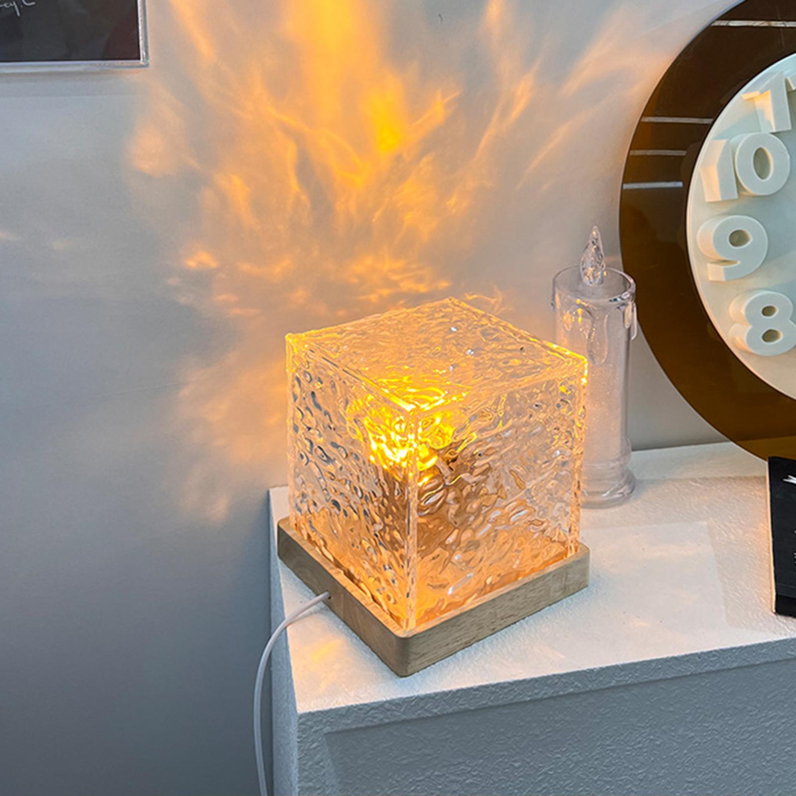 Table Desk Lamp USB Acrylic Table Lamp for Party Living Room NightStand Office Decor