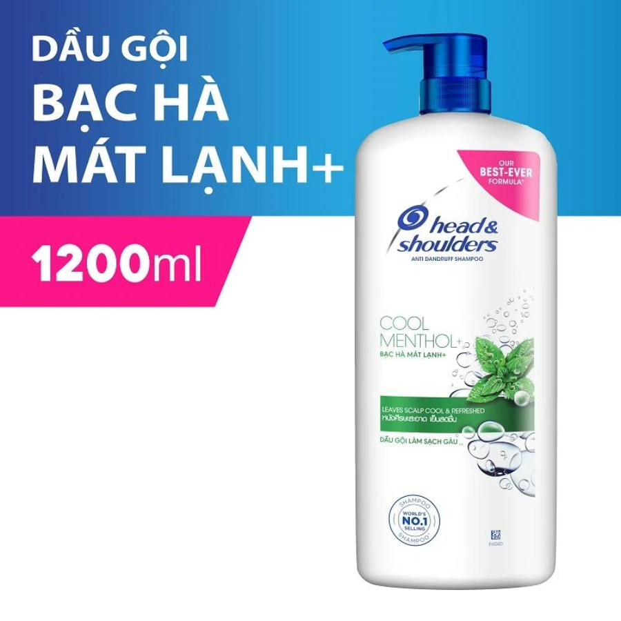 Dầu Gội Head&Shoulders Bạc Hà Mát Lạnh Chai 1200ml 